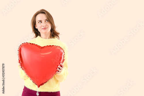 Beautiful young woman with ...