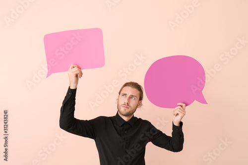Young man with different bl...