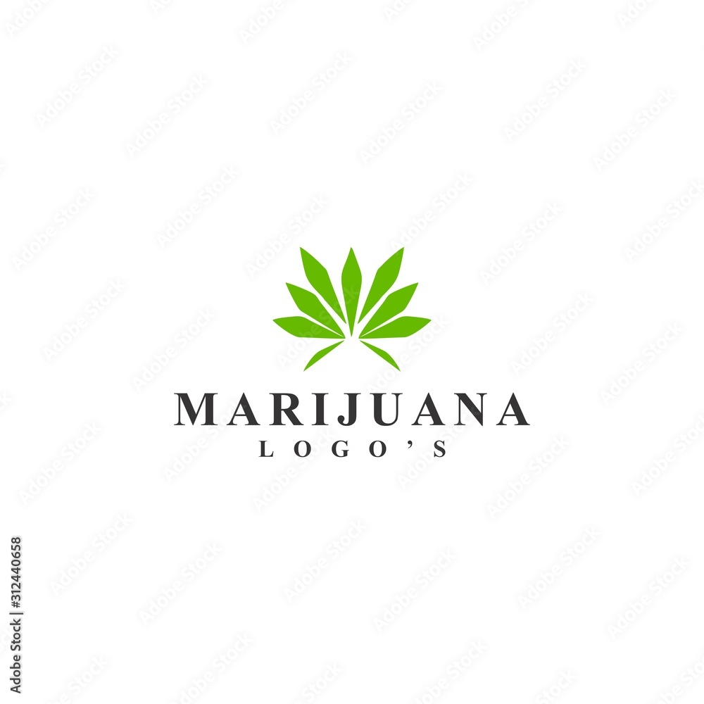 marijuana logo simple premium