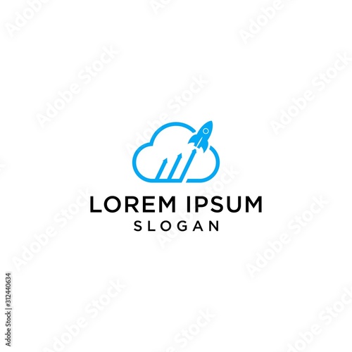 cloud logo simple preimum photo