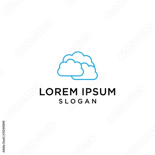 cloud logo simple preimum