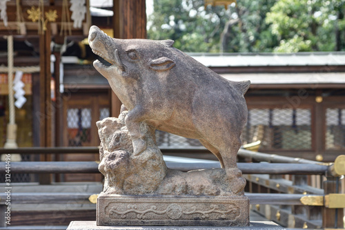 護王神社のいのしし © U.G. Miyasaka