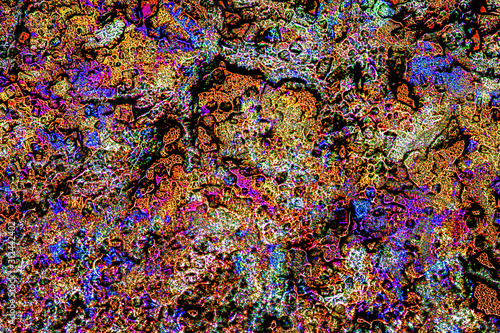 Obraz na plátně Extreme macro photograph of crystallized human pee, forming abstract modern art