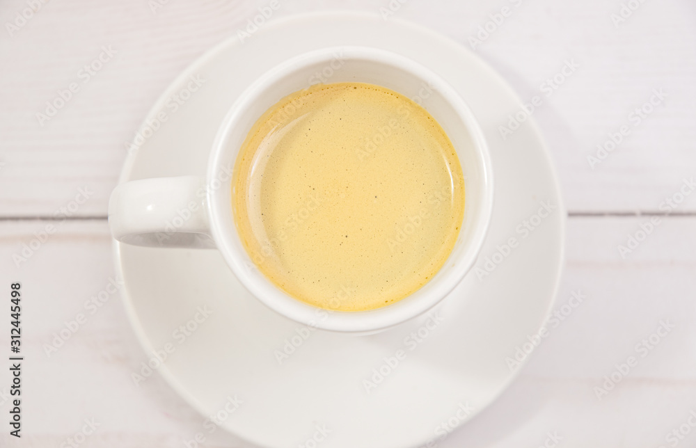 Neapolitan coffee. Cup of hot black coffee on white background Neapolitan coffee. Cup of hot black coffee on white background