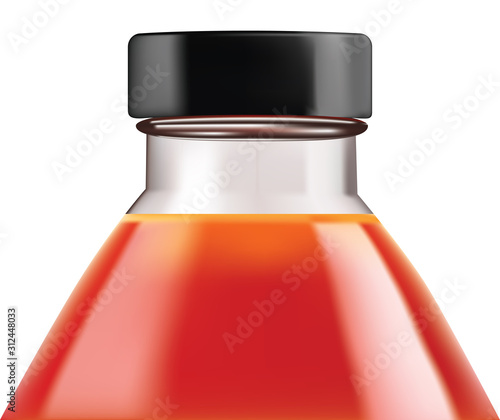 Bottle with tomato juice