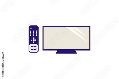 remote and smart tv illustration for technology