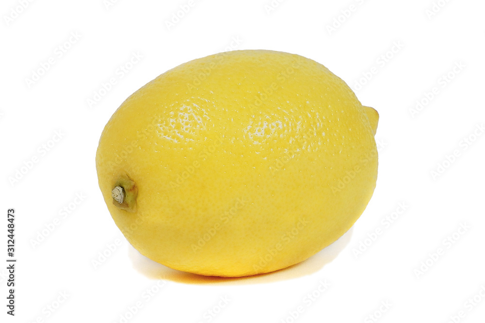 Close-up Lemon Isolated on White Background. Tropical fruit. Close-up Lemon Isolated on White Background. Tropical fruit.