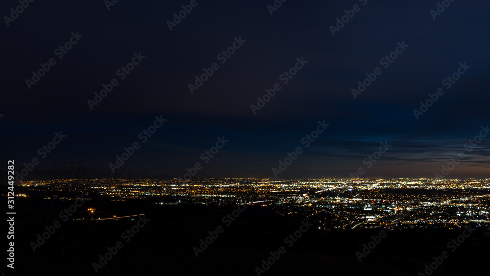 Fototapeta premium An elevated view of Brea and La Habra California