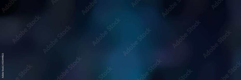 soft blurred horizontal background texture with very dark blue, dark slate gray and black colors space for text or image