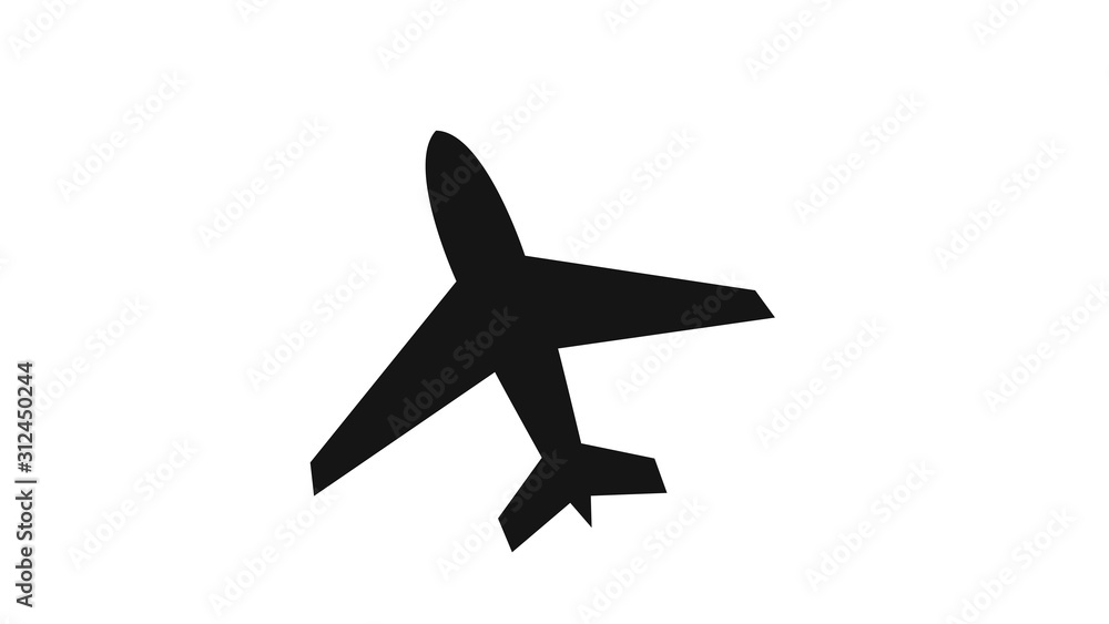 Fototapeta premium Airplane icon vector. Flat icon aircraft symbol