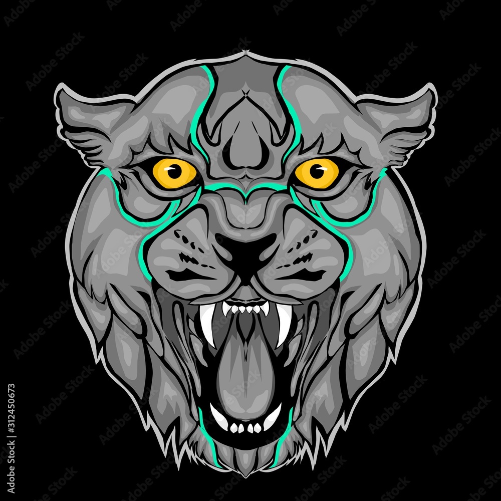 Vector head tiger Vector head tiger