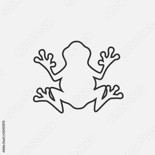 frog icon vector illustration for graphic design and websites