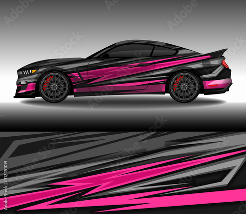 Wrap car decal design vector  custom livery race rally car vehicle sticker and tinting.