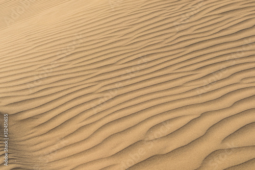 Rippled patterns in the sand at the Glamis Recreational area in Imperial County, California.  photo