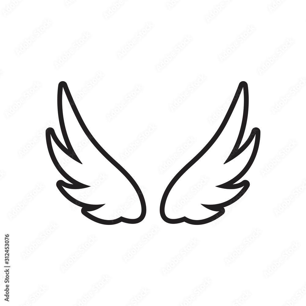 Wing icon design template vector isolated illustration Wing icon design template vector isolated illustration