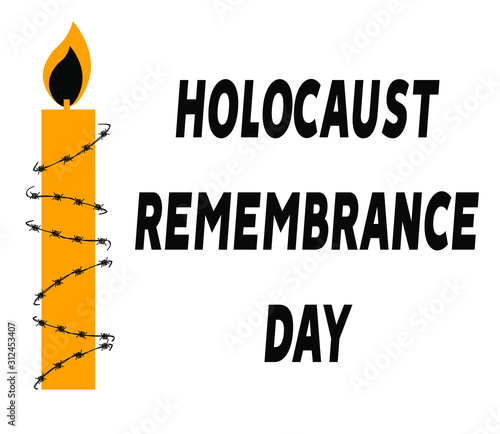 Holocaust Remembrance Day. Concentration Camps. January 27. EPS 10.   Flat vector illustration