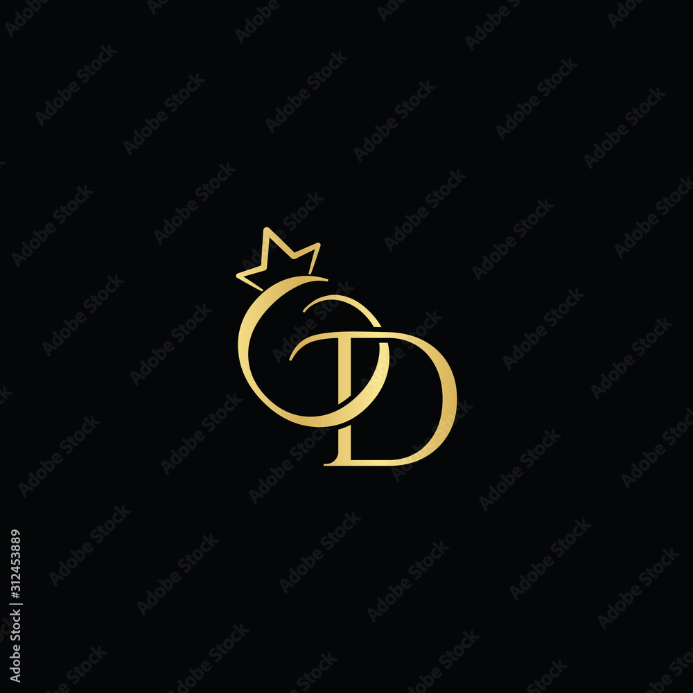 Gold creative letter D logo design template vector EPS Gold creative letter D logo design template vector EPS