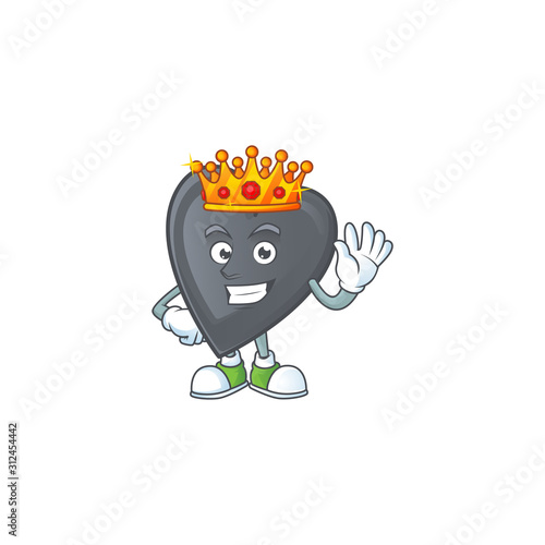 Cool King of black love on cartoon character style