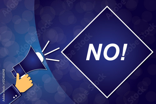 no - sign with megaphone