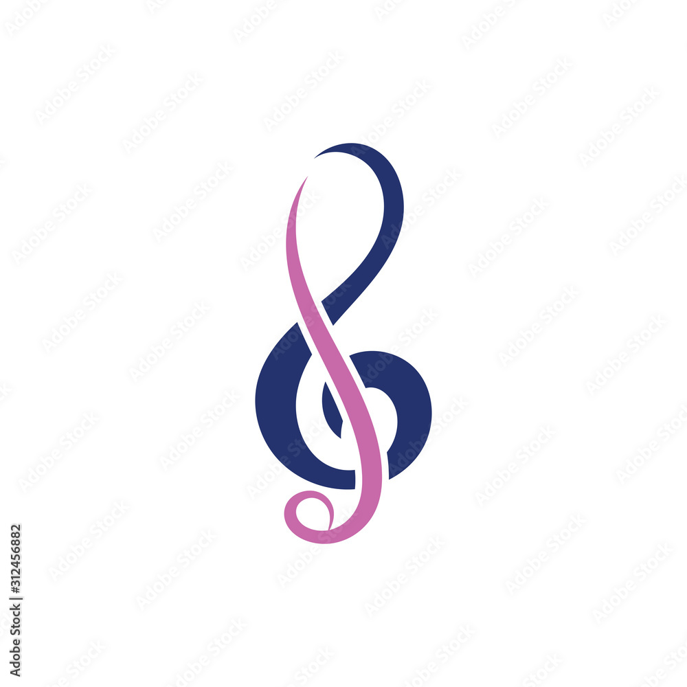 Music note symbol logo and icon template design Music note symbol logo and icon template design