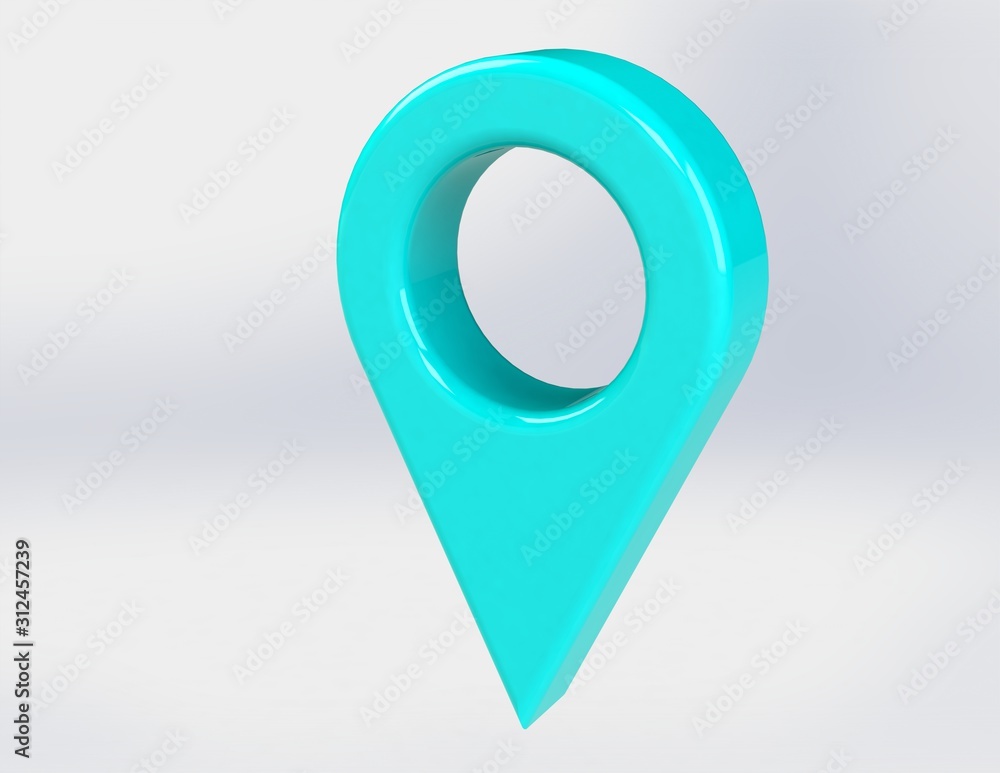 LOCATION pin glossy blue arrow. The concept of tagging a sign landmark needle tip to create a route search. Isolated on white background 3D rendering 3D. – Illustration LOCATION pin glossy blue arrow. The concept of tagging a sign landmark needle tip to create a route search. Isolated on white background 3D rendering 3D. – Illustration