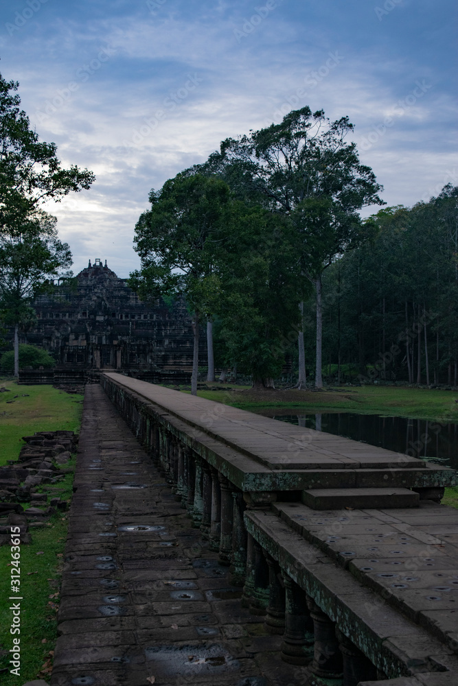 Bridge to the temple Cambodia