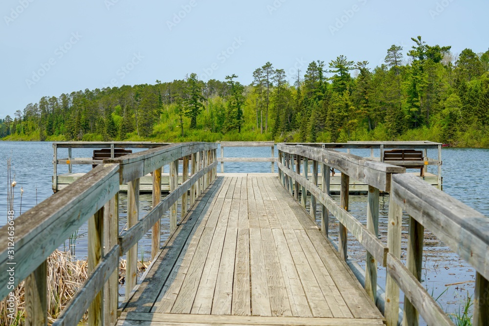 Fishing dock at Lake Itasca