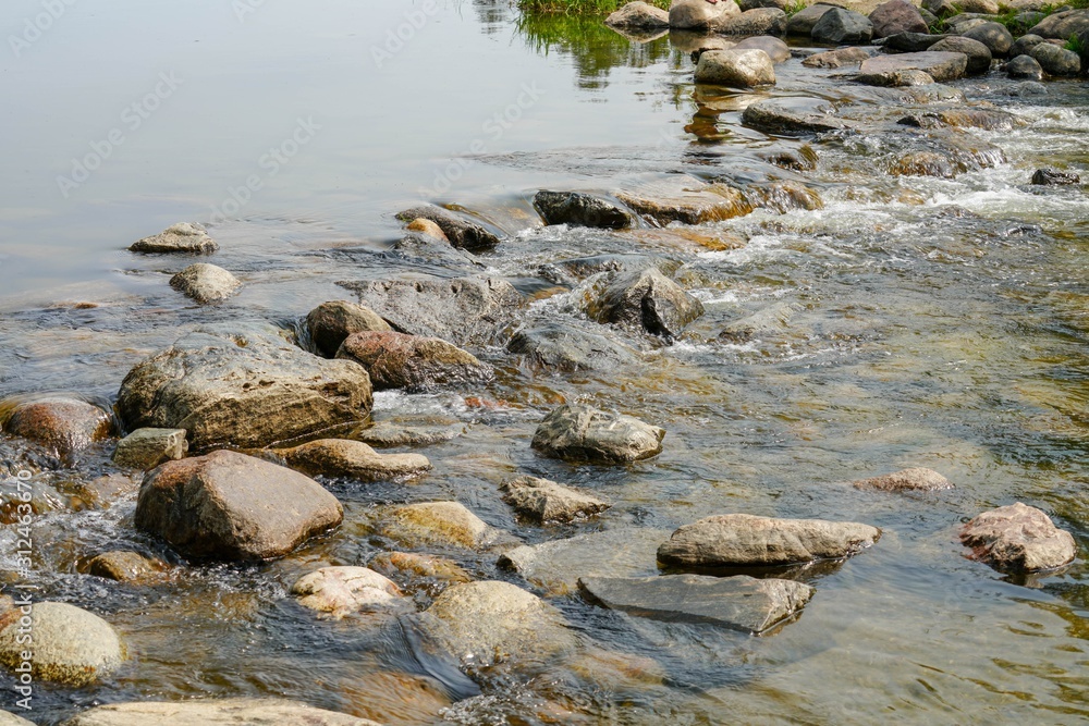 stones in water stones in water