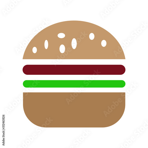 Hamburger icon logo vector design in simple template