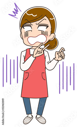 エプロン 主婦 母 イラスト