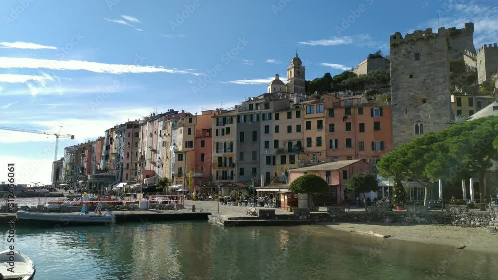 View of Portovenere, beautiful town in the cinque terre national park View of Portovenere, beautiful town in the cinque terre national park