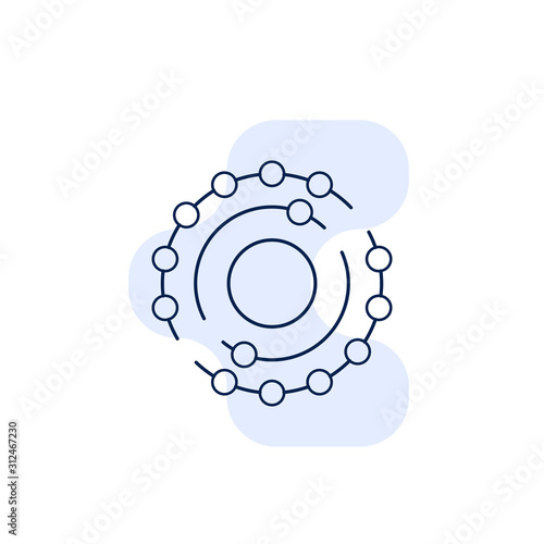 antioxidant icon in line design