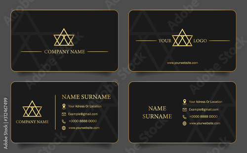 Modern Business Card Luxury Or Golden