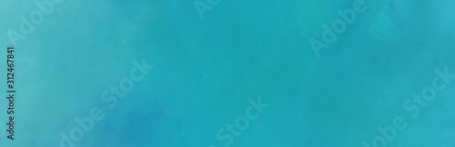 light sea green, medium turquoise and dark cyan colored vintage abstract painted background with space for text or image. can be used as header or banner