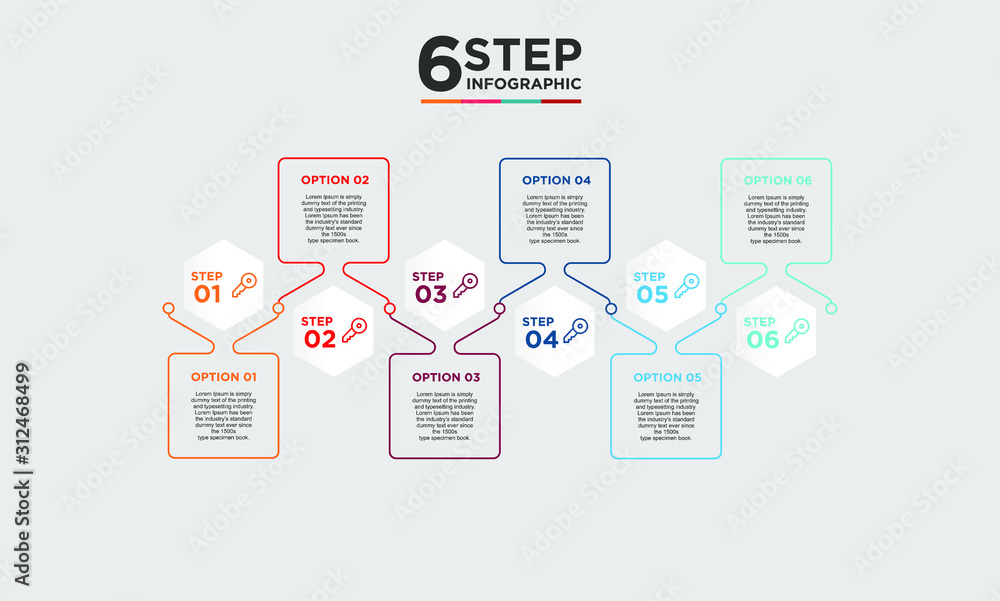 6 step infographic element. Business concept with six options and number, steps or processes. data visualization. Vector illustration. 6 step infographic element. Business concept with six options and number, steps or processes. data visualization. Vector illustration.