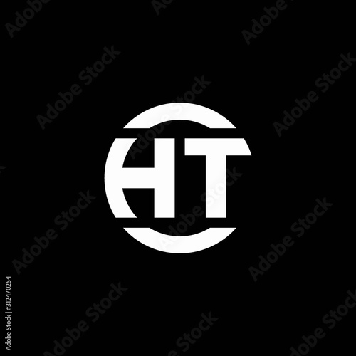 HT logo monogram isolated on circle element design template