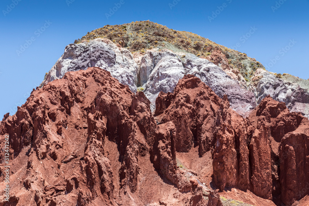 Valle Arcoiris, Rainbow valley, near San Pedro de Atacama in Chile