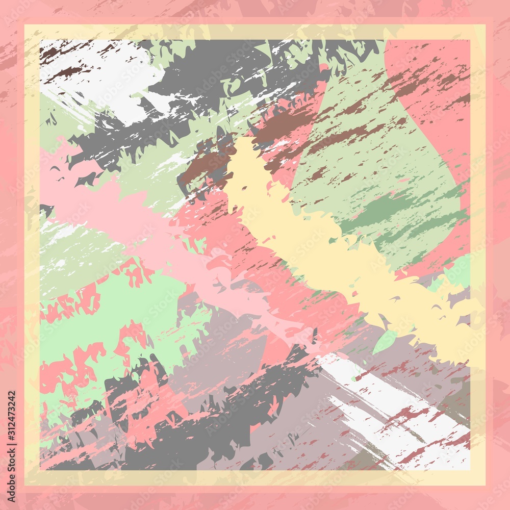 Design of hijab or scarf motifs with abstract patterns Design of hijab or scarf motifs with abstract patterns