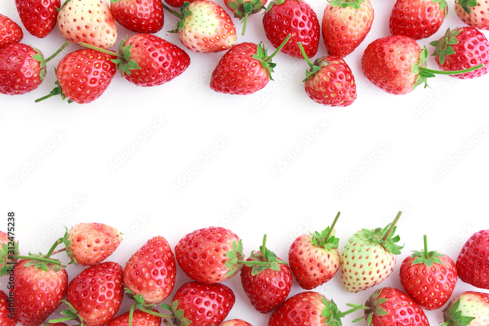 fresh strawberries on white background fresh strawberries on white background