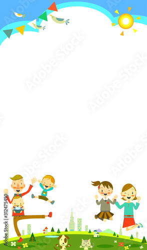 Wallpaper Mural ハッピーファミリーフレーム Torontodigital.ca