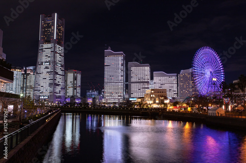 横浜みなとみらいの夜景 全館点灯