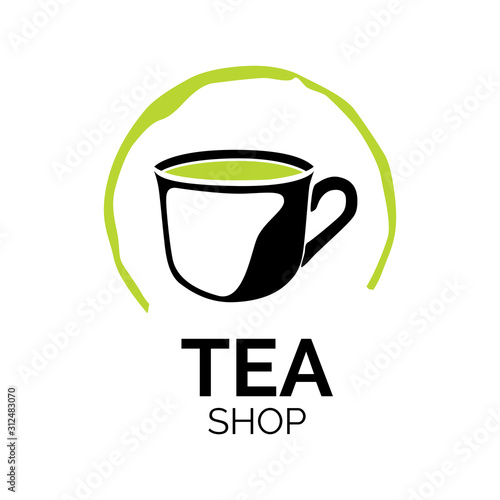 Vector logo of a tea shop and cafe