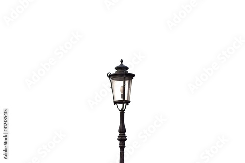 Street lamp on white background