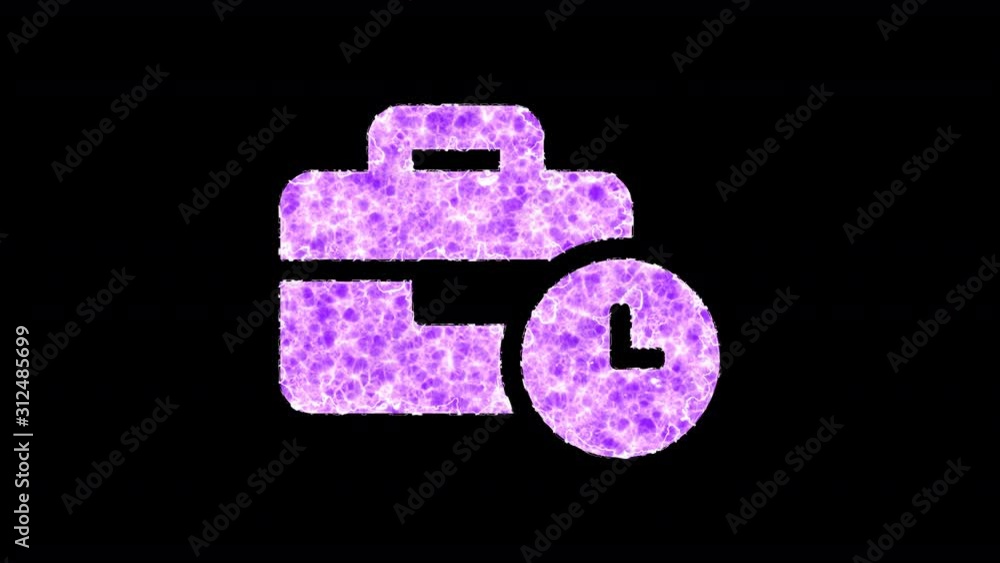 Symbol business time shimmers in three colors: Purple, Green, Pink. In - Out loop. Alpha channel Premultiplied - Matted with color black Symbol business time shimmers in three colors: Purple, Green, Pink. In - Out loop. Alpha channel Premultiplied - Matted with color black