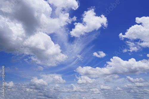 The blue sky and white clouds indicate pure and freshing © Kampan