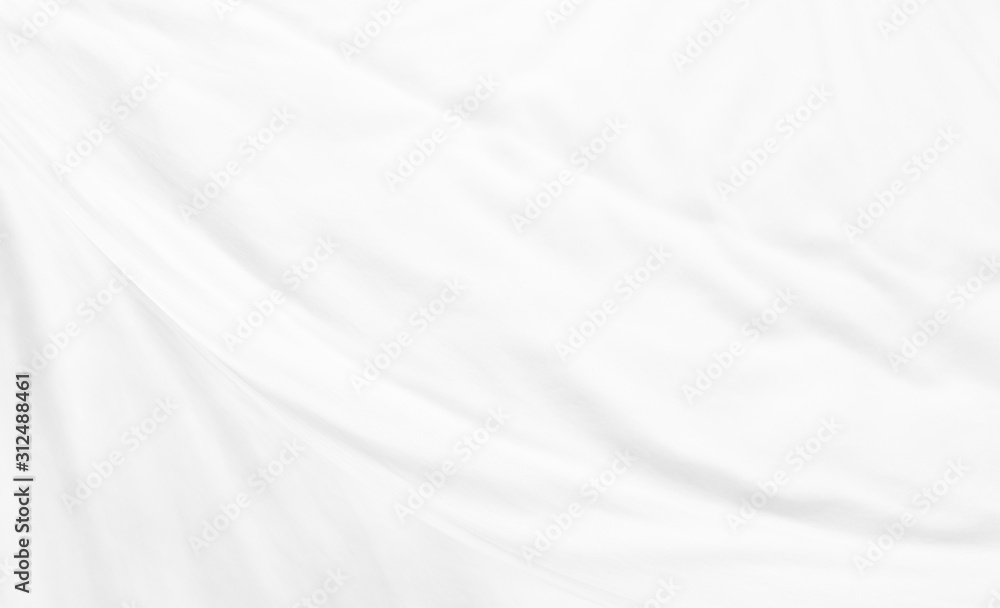 White cloth abstract background with smooth waves