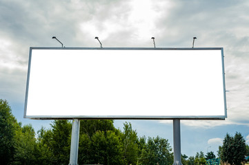 Huge billboard mockup in the park