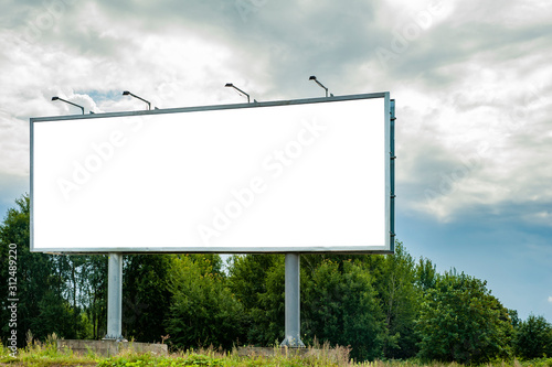 Huge billboard mockup in the park photo