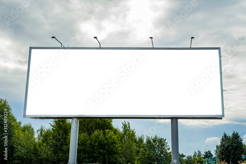 Huge billboard mockup in the park