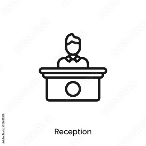 reception icon vector. reception icon vector symbol illustration. Modern simple vector icon for your design. reception icon vector	